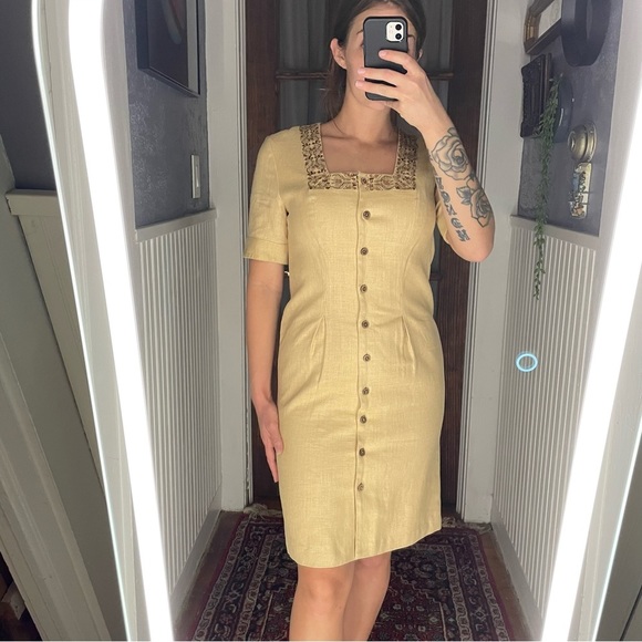 Vintage Linen Dress - Picture 1 of 7